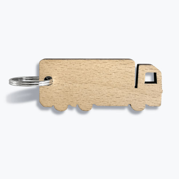 Porte-clés en bois bleu Lamberet - Image 2