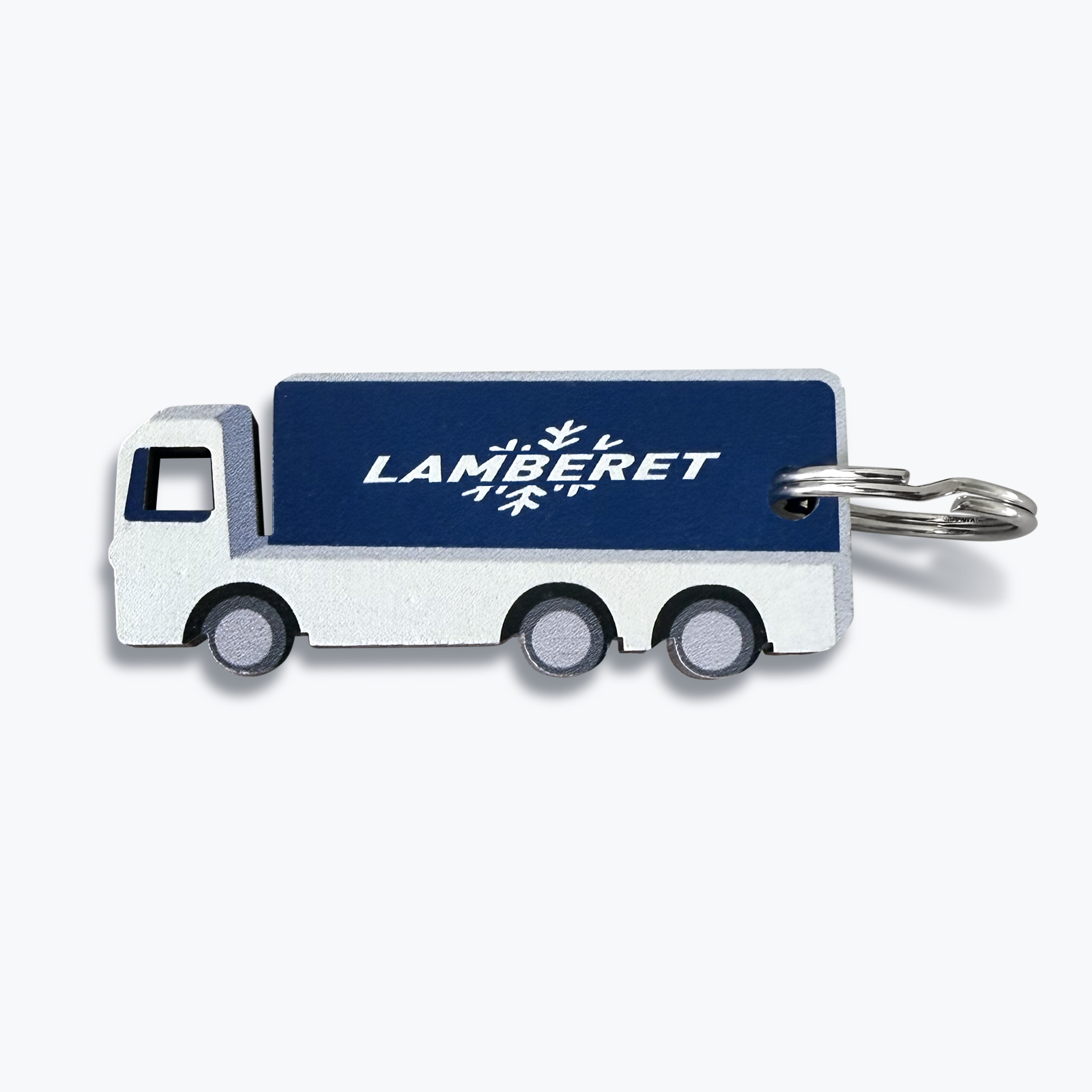 Porte-clés en bois bleu Lamberet