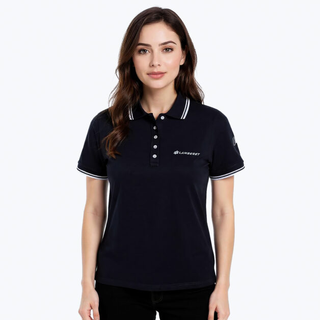 Polo femme bleu - Image 2